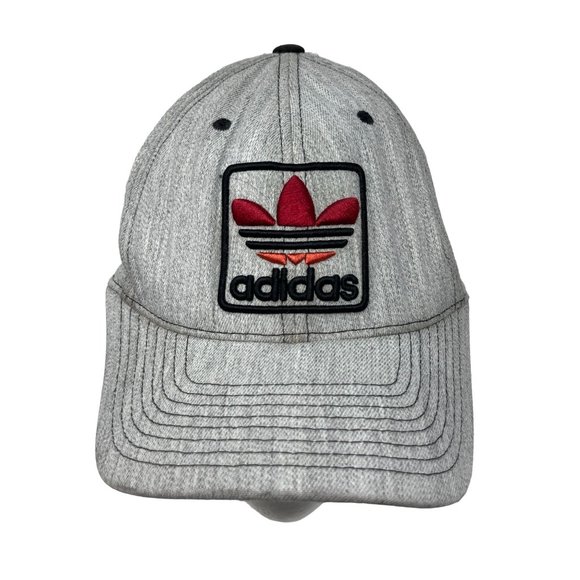 Adidas Flexfit Gray Embroidered‎ Logo Cap Hat Size Small-Medium - Picture 1 of 6